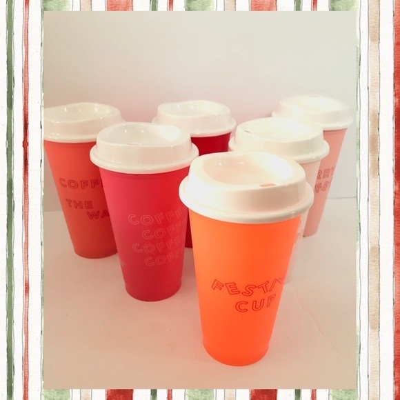 Starbucks Christmas 2019 Hot Tumblers Limited Edition Cups Set of 6 NEW - Picture 1 of 8